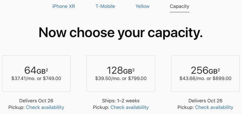 Apple столкнулась с дефицитом некоторых версий iPhone XR. Apple столкнулась с дефицитом некоторых версий iPhone XR. Фото.