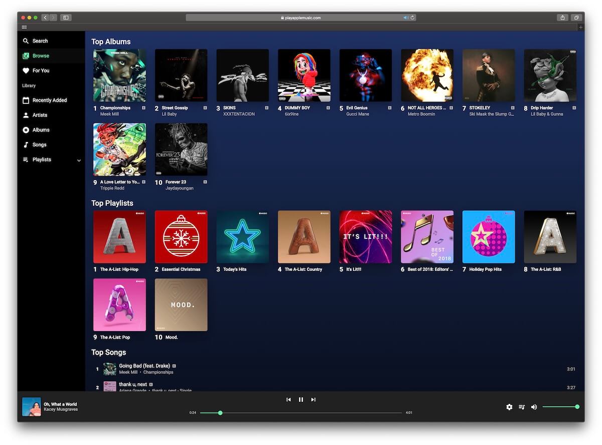 Сервис Apple Music обзавелся версией для браузера. Сервис Apple Music обзавелся версией для браузера. Фото.