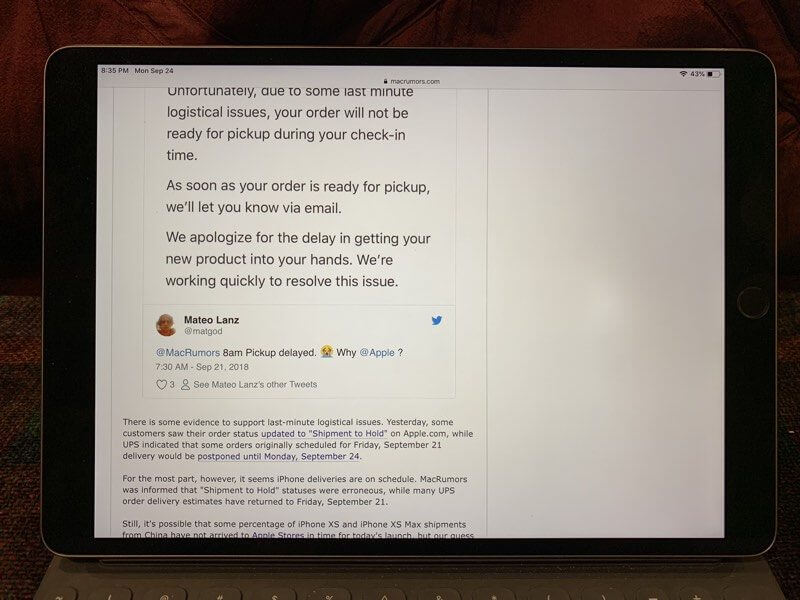 Владельцы iPad Pro (2017) столкнулись с новой проблемой. Владельцы iPad Pro (2017) столкнулись с новой проблемой. Фото.