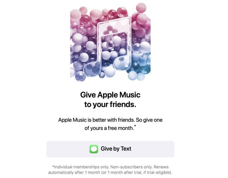 В Apple Music появилась возможность дарить один месяц бесплатной подписки. В Apple Music появилась возможность дарить один месяц бесплатной подписки. Фото.