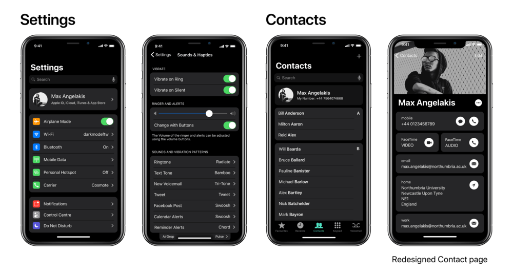 Как может выглядеть темный режим в iOS 13. Как может выглядеть темный режим в iOS 13. Фото.