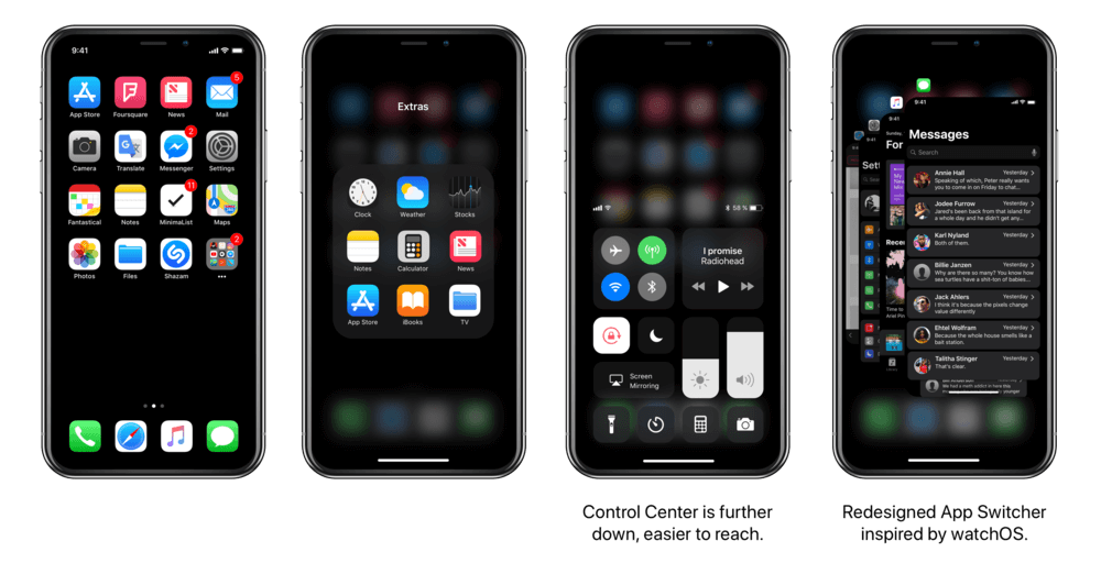 Как может выглядеть темный режим в iOS 13. Как может выглядеть темный режим в iOS 13. Фото.