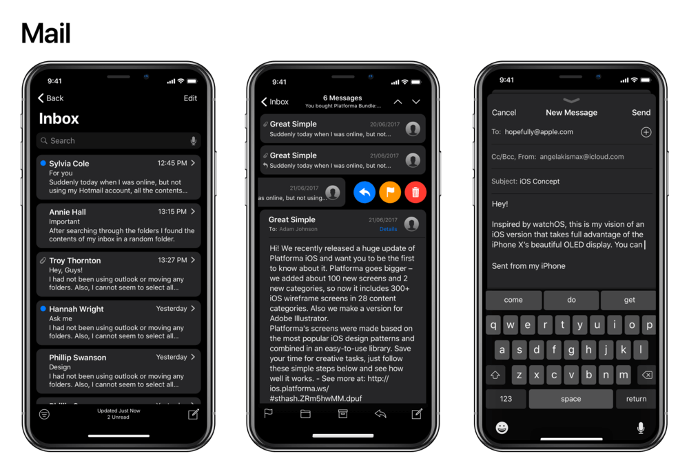 Как может выглядеть темный режим в iOS 13. Как может выглядеть темный режим в iOS 13. Фото.