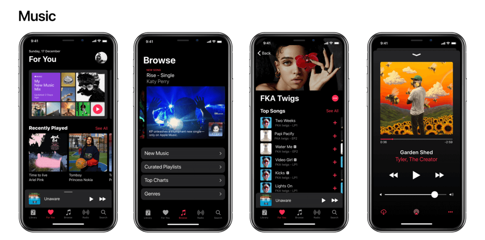 Как может выглядеть темный режим в iOS 13. Как может выглядеть темный режим в iOS 13. Фото.