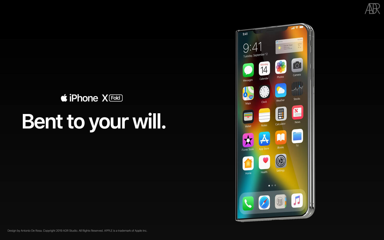 Дизайнер представил концепт складного iPhone. Дизайнер представил концепт складного iPhone. Фото.