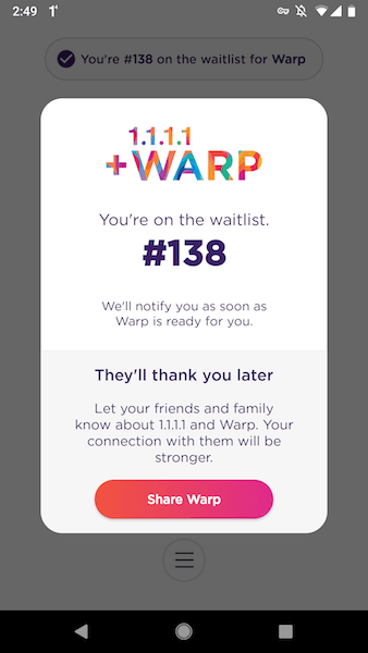 Представлен Warp — бесплатный VPN для iOS с функцией ускорения интернета. Бесплатный VPN для iOS. Представлен Warp — бесплатный VPN для iOS с функцией ускорения интернета. Бесплатный VPN для iOS. Фото.