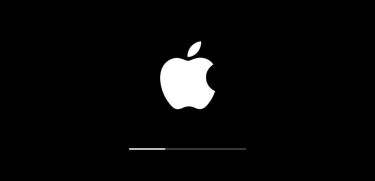 Что делать, если при запуске Mac горит «яблоко» и система не загружается. Фото.