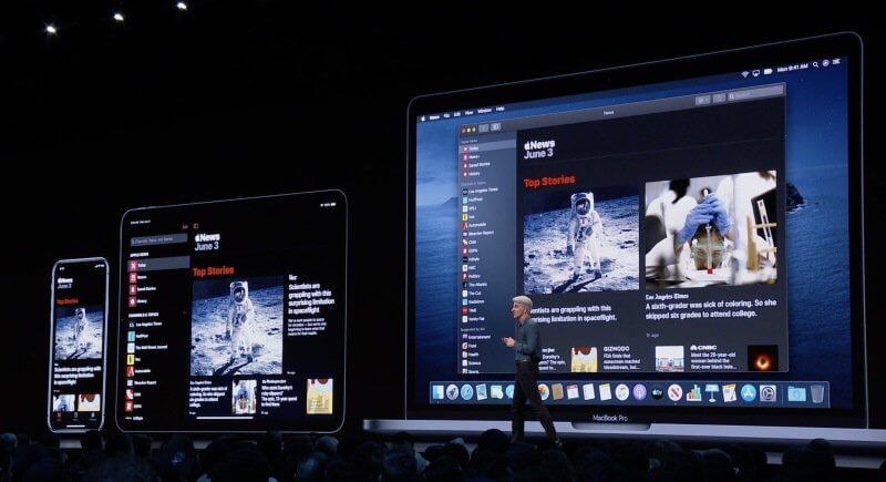 Apple показала macOS Catalina с новым iTunes и iPad в качестве второго экрана. Apple показала macOS Catalina с новым iTunes и iPad в качестве второго экрана. Фото.