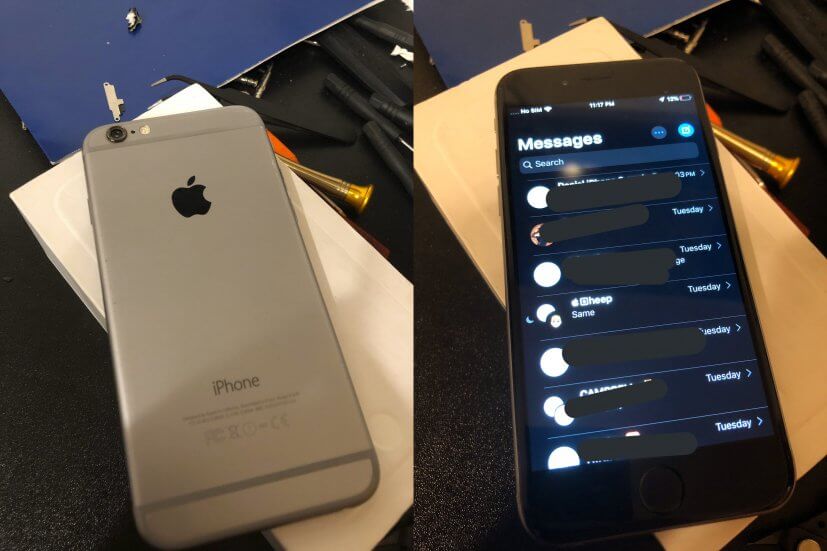 [Обновлено] Энтузиаст установил iOS 13 на iPhone 6. Как это ему удалось? Фото.