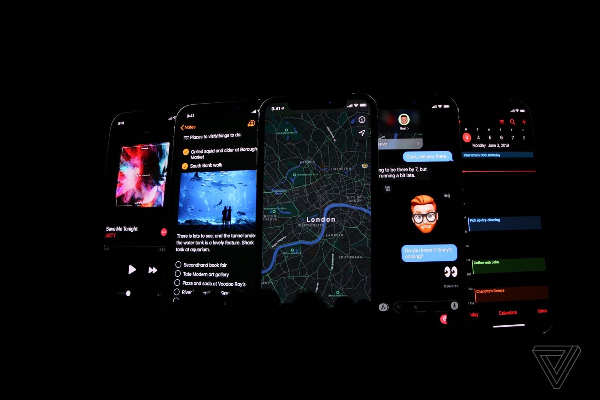 Apple представила iOS 13 с ночной темой и свайпами на клавиатуре. Ночная тема в iOS. Apple представила iOS 13 с ночной темой и свайпами на клавиатуре. Ночная тема в iOS. Фото.