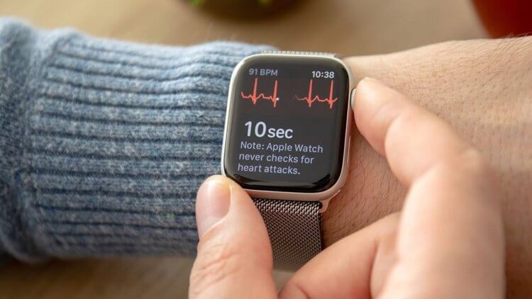 Кардиологи рассказали о главной проблеме функции ЭКГ в Apple Watch. Фото.
