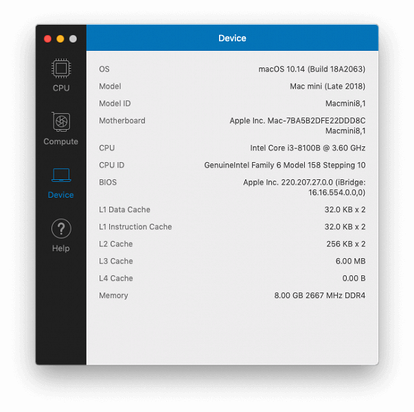 Процессоры. Mac mini 2018 в Geekbench. Процессоры. Mac mini 2018 в Geekbench. Фото.
