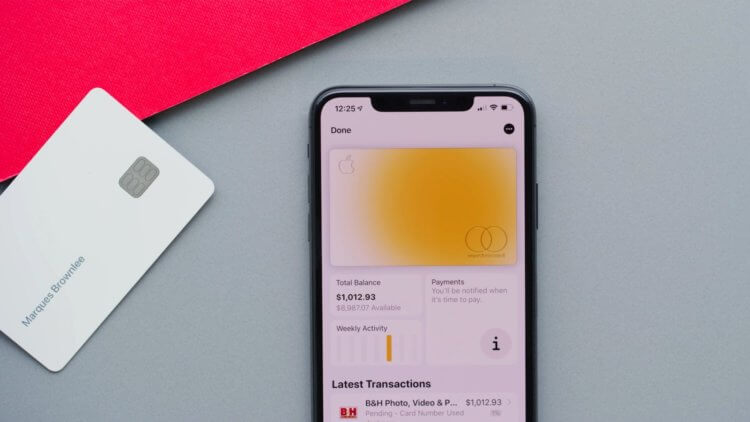 Пользователь рассказал о впечатлениях после недели с Apple Card. Фото.