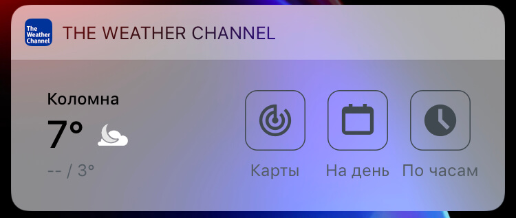 The Weather. Виджет приложения “The Weather”. The Weather. Виджет приложения “The Weather”. Фото.