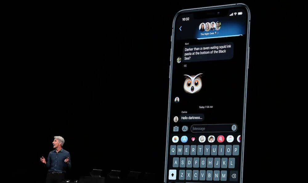 Ночная тема. Как выглядит ночная тема в iOS 13. Ночная тема. Как выглядит ночная тема в iOS 13. Фото.