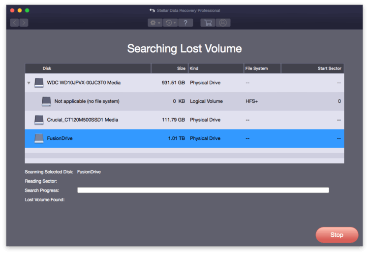 Stellar Data Recovery Professional для Mac