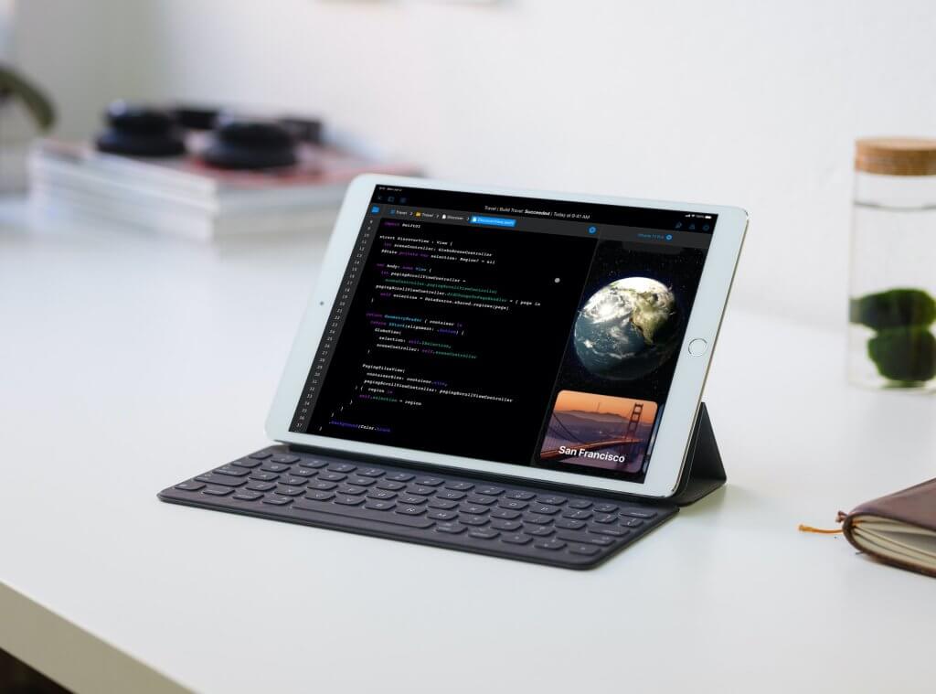 Xcode для iPad. Всё, что вам понадобится для разработки, это iPad и клавиатура. Xcode для iPad. Всё, что вам понадобится для разработки, это iPad и клавиатура. Фото.