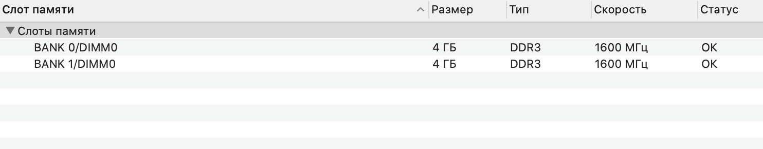 Как выбрать память для Mac. У моего Mac 2 планки по 4 ГБ оперативной памяти. Как выбрать память для Mac. У моего Mac 2 планки по 4 ГБ оперативной памяти. Фото.