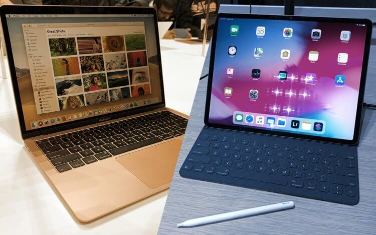 MacBook Air 2020 или iPad Pro 12,9: ноутбук против планшета. MacBook Air 2020 или iPad Pro 12,9: ноутбук против планшета. Фото.