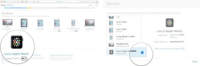 Как отвязать Apple Watch от учетной записи iCloud (Apple ID). Удаляем Apple Watch в списке устройств на iCloud.com. Фото.