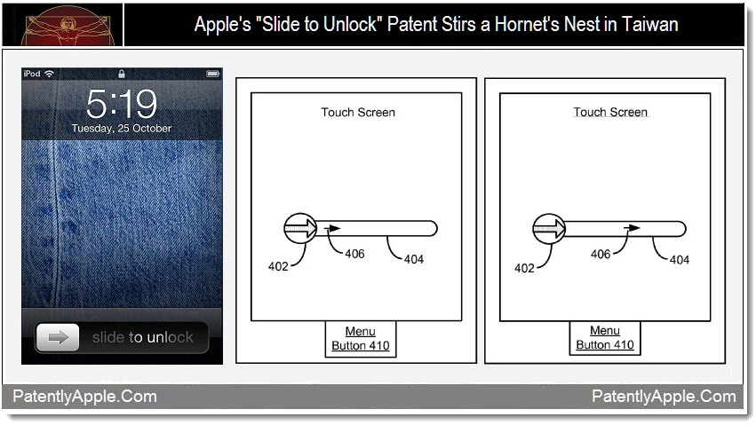 Кто создал Slide-to-Unlock? Вырезка из патентной заявки Apple на Slide to Unlock. Кто создал Slide-to-Unlock? Вырезка из патентной заявки Apple на Slide to Unlock. Фото.