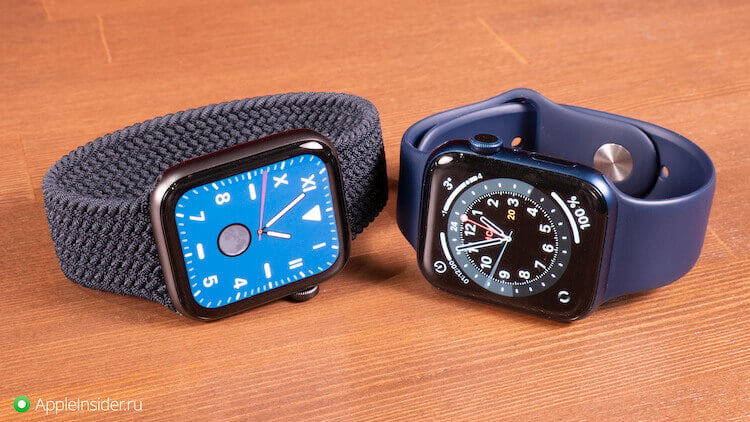 Чем Apple Watch SE отличаются от Series 6. Разница по большому счету только в датчике кислорода в крови и функции «всегда на экране». Фото.