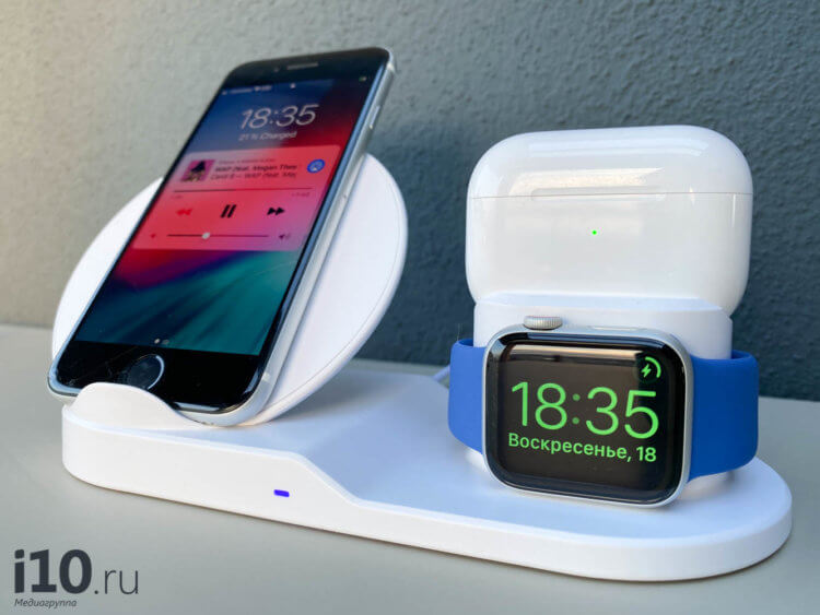Нашел крутую зарядку для iPhone, Apple Watch и AirPods. Это просто бомба. Фото.
