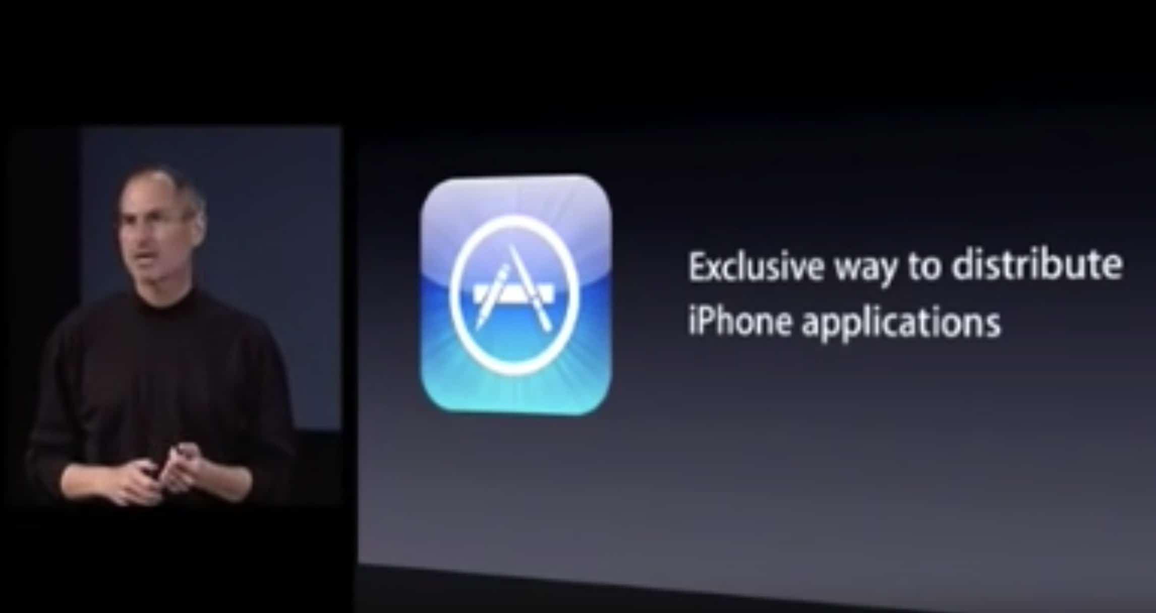 Появление iPhone SDK и App Store. После этого на iPhone начали появляться сторонние приложения. Фото.