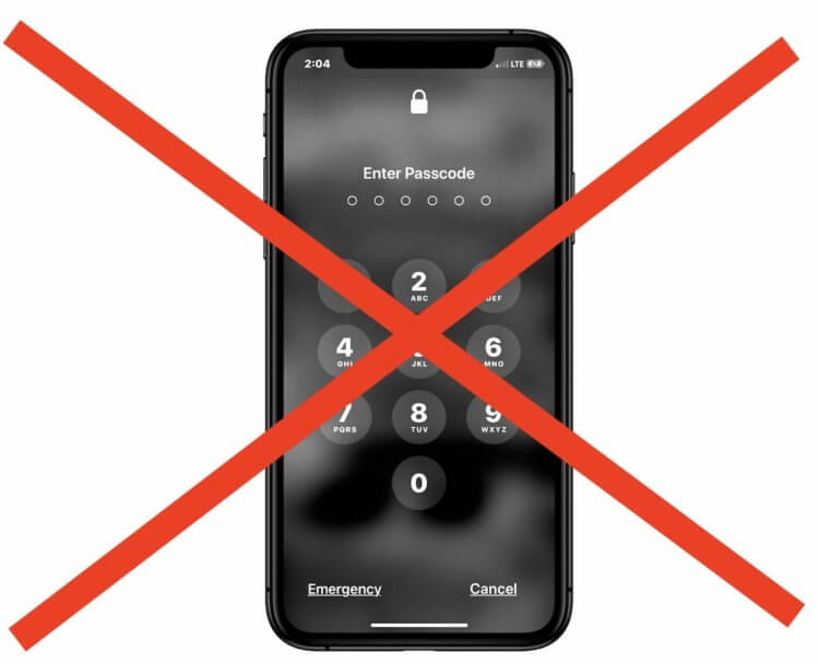 Как быстро удалить пароль с экрана блокировки iPhone. Фото.