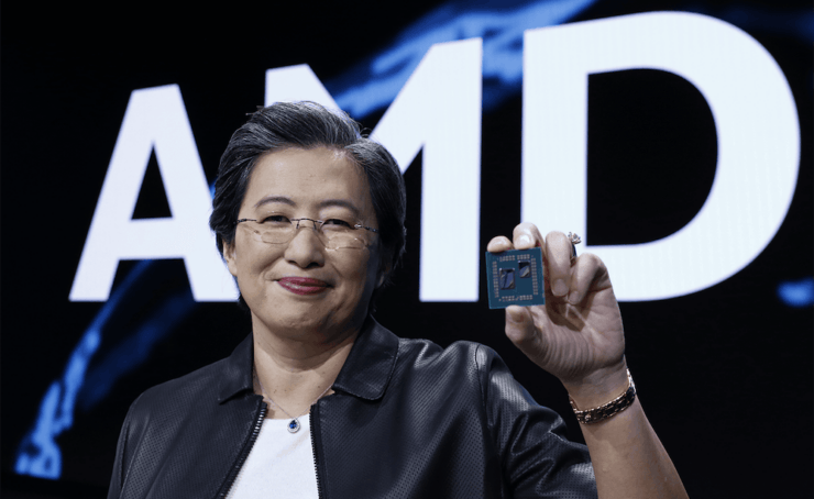 Это Лиза Су, генеральный директор AMD, на презентации нового процессора. Фото.