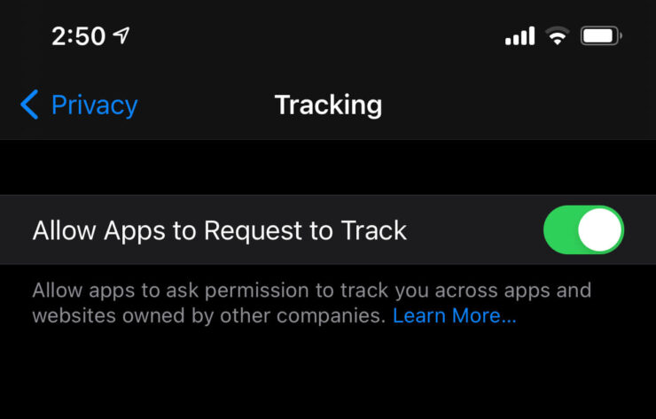 Слежка в приложениях на iOS. Запрет отслеживания в приложениях — это круто, но не совсем. Фото.