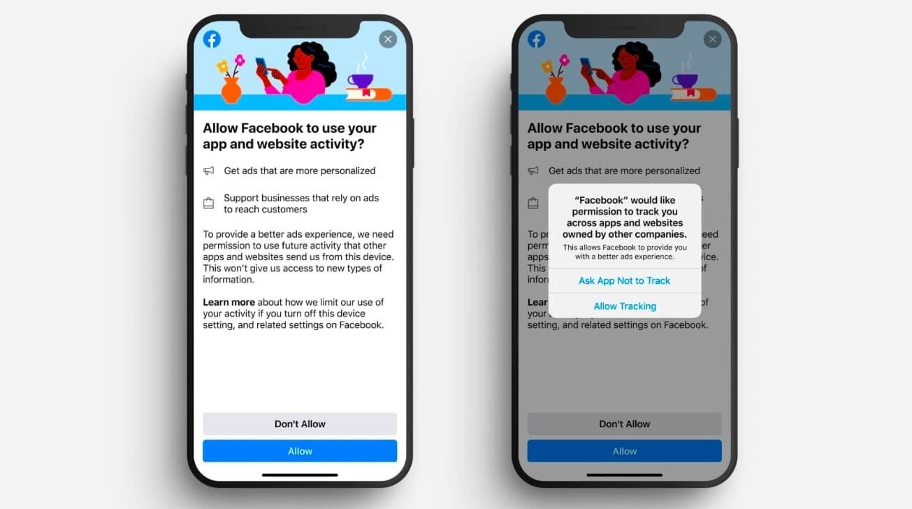 Вот такие уведомления вы будете получать от приложений после выхода iOS 14.5. Фото.