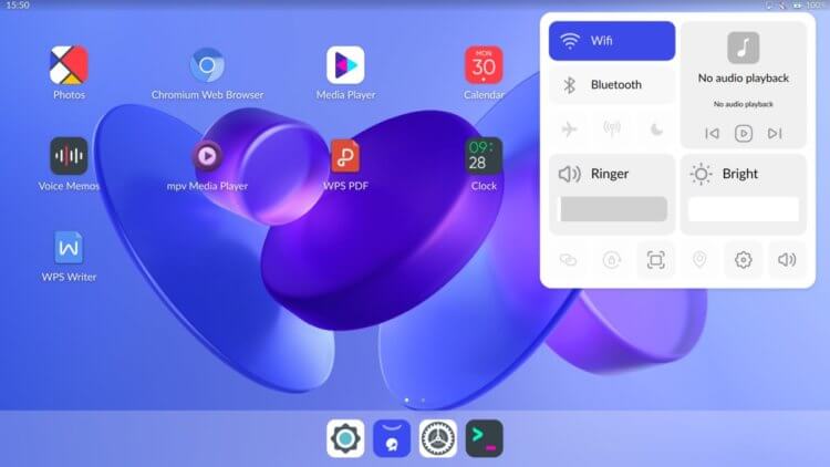 Что такое JingOS. Пункт управления JingOS имеет другие иконки, нежели iPadOS, но принципиально ничем не отличается. Что такое JingOS. Пункт управления JingOS имеет другие иконки, нежели iPadOS, но принципиально ничем не отличается. Фото.