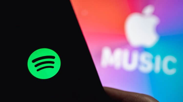 Почему Spotify в России оказался популярнее Apple Music. Фото.