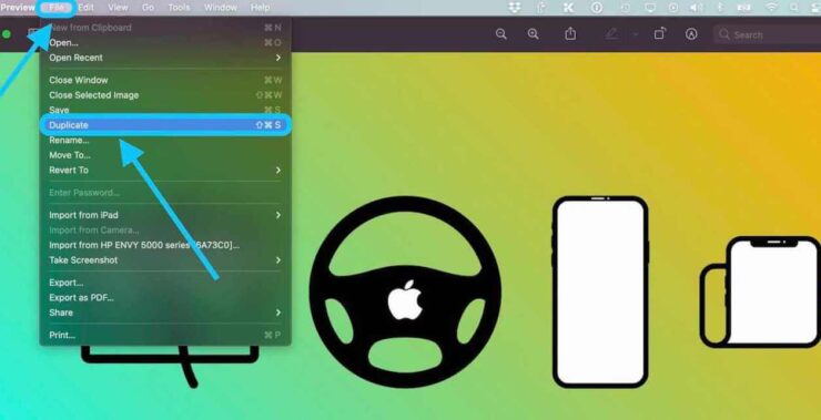 Конвертация картинок на Mac. В новых версиях macOS есть возможность изменить формат картинки вручную. Фото.