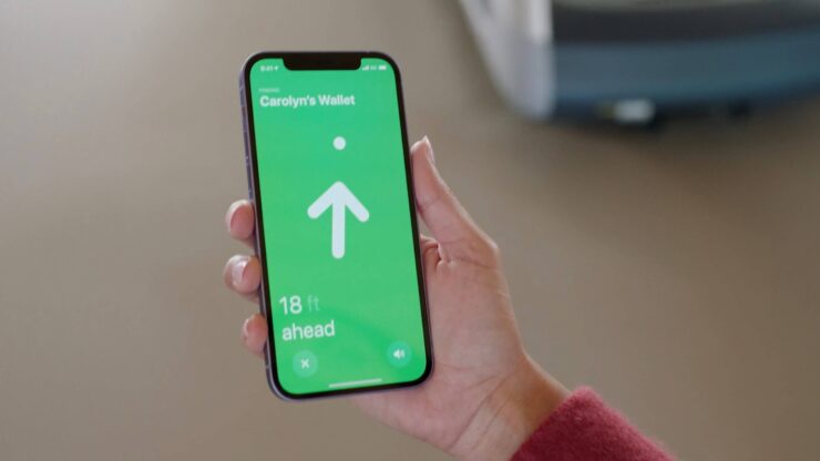 Что нужно знать об AirTag. Это ориентир, позволяющий найти AirTag. Фото.