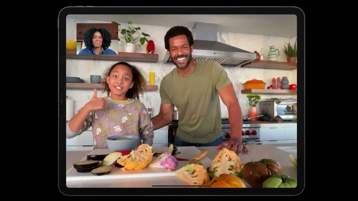 Фронтальная камера iPad Pro 2021. Фронталка нового iPad Pro будет постоянно держать вас в середине кадра, даже если вы постоянно двигаетесь. Фото.