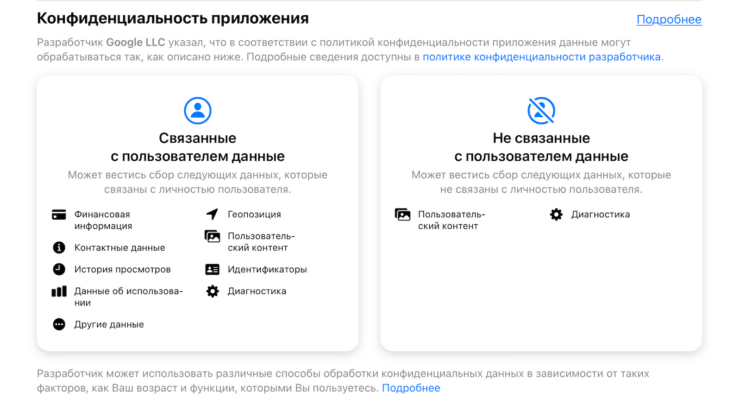 Это ярлык конфиденциальности Google Chrome. Фото.