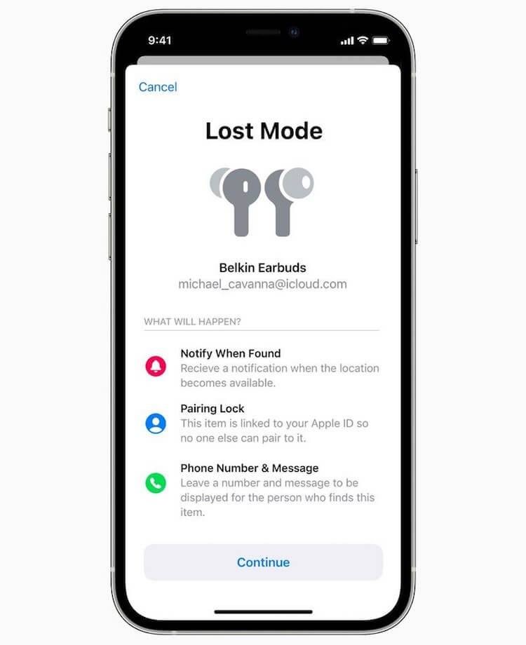 Найти можно практически любое устройство, если оно имеет BLE и сертификацию MFi. Фото.