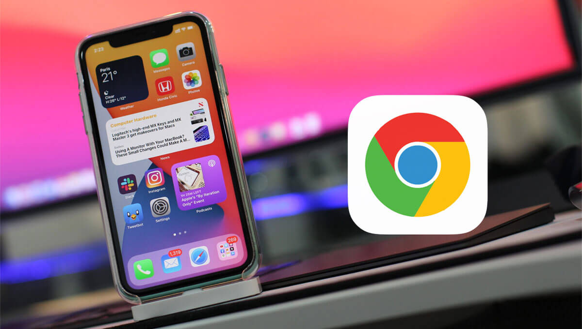 Google Chrome — не лучший браузер для iOS. Фото.