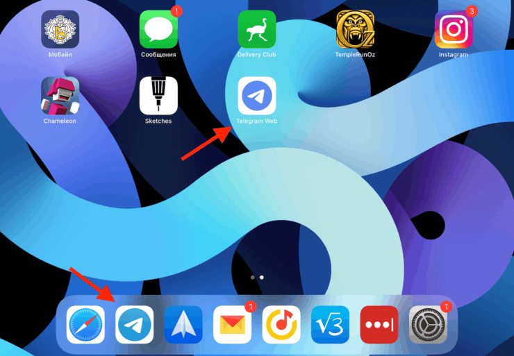 Внизу — приложение, установленное из App Store, а наверху — PWA. Фото.