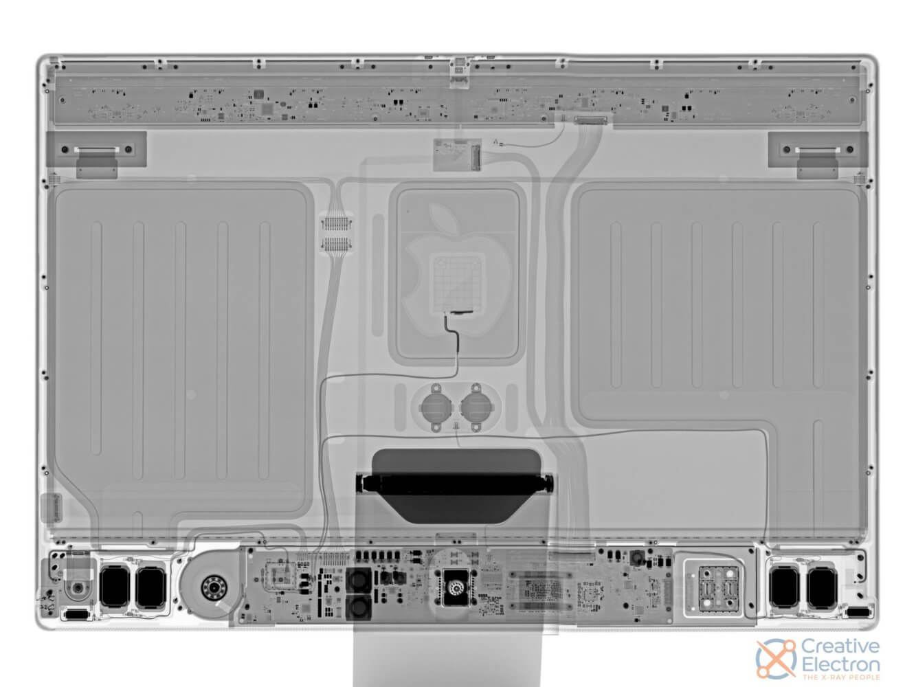 Что внутри iMac M1. Так выглядит рентгеновский снимок iMac. Что внутри iMac M1. Так выглядит рентгеновский снимок iMac. Фото.