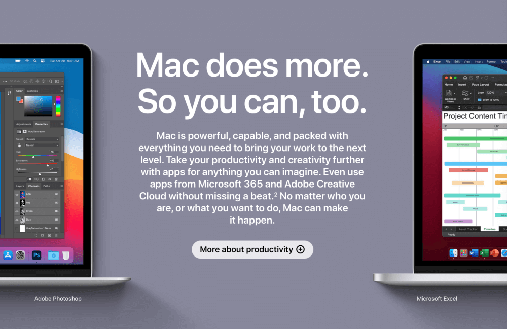 У Mac нет проблем с софтом, особенно, после появления M1. Фото.