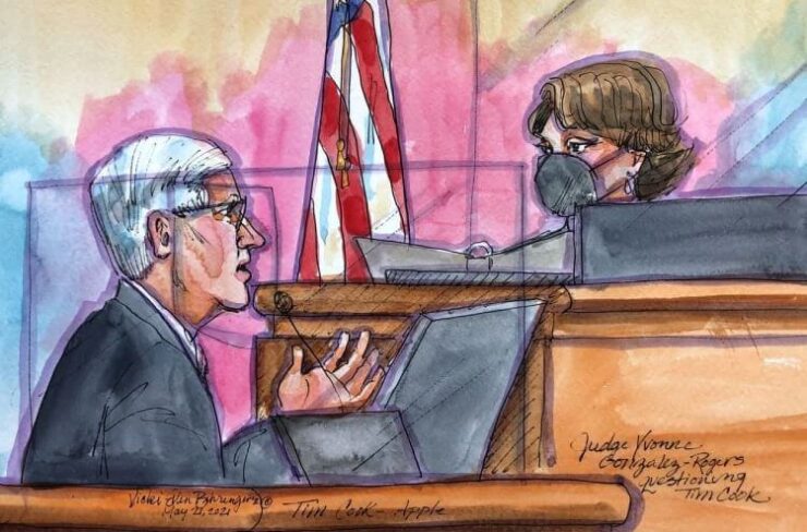 Почему у App Store нет аналогов. На некоторых судебных заседаниях в США запрещена фото- и видеосъёмка, поэтому журналисты рисуют то, что видят. Почему у App Store нет аналогов. На некоторых судебных заседаниях в США запрещена фото- и видеосъёмка, поэтому журналисты рисуют то, что видят. Фото.