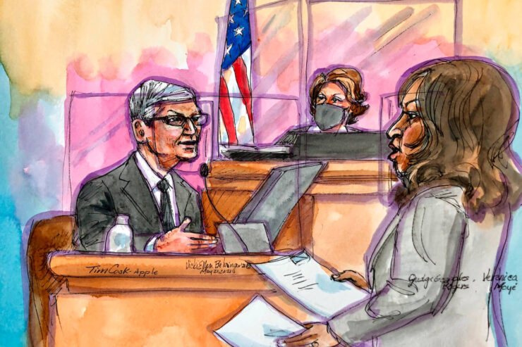 Тим Кук явно дал понять, что не считает судебное разбирательство Epic Games против Apple чем-то адекватным. Фото.