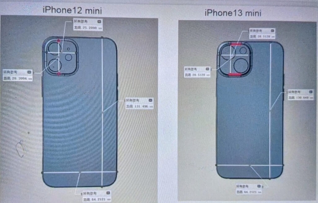 Так, скорее всего, будет выглядеть iPhone 13 (справа). Фото.