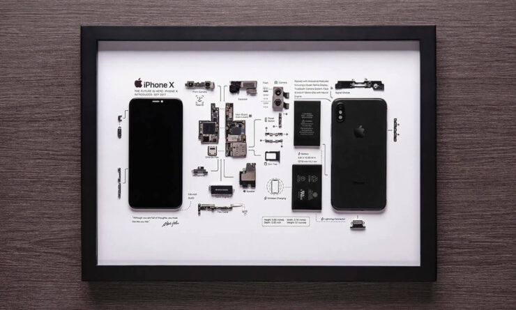 Когда вышел самый первый iPhone. Вот так выглядит разобранный iPhone X в рамке. Когда вышел самый первый iPhone. Вот так выглядит разобранный iPhone X в рамке. Фото.