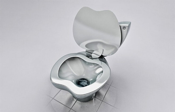 А что, если бы Apple сделала свой унитаз? Каким бы он был? Фото.
