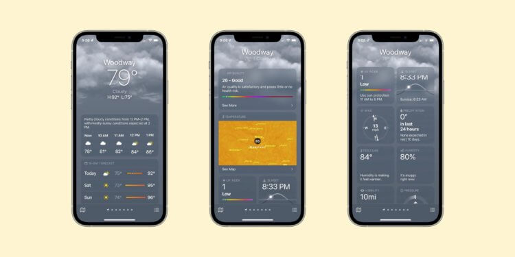 Как изменилось приложение Погода в iOS 15. Фото.