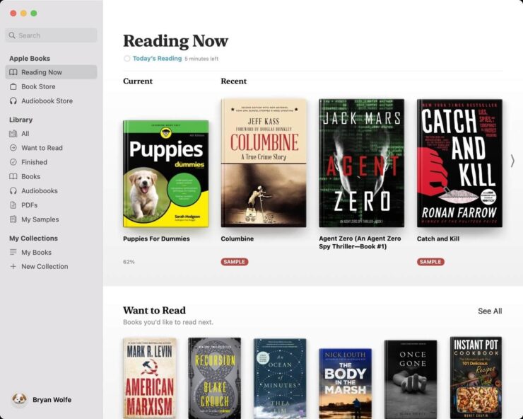 Новые функции macOS Monterey. Apple сильно переработала приложение Books и другие. Фото.